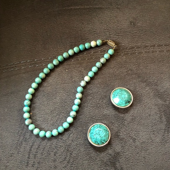 Turquoise Necklace and Earings